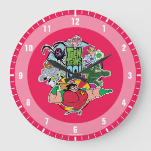 Teen Titans Go! Team Group Graphic Large Clock