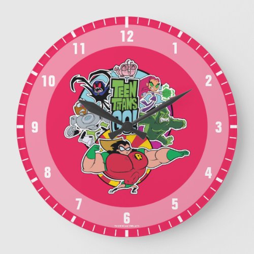 Teen Titans Go  Team Group Graphic Large Clock