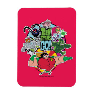 Teen Titans Go! Team Group Graphic Magnet