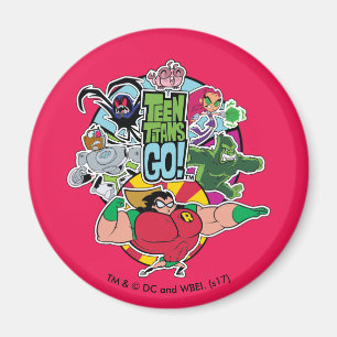 Teen Titans Go! Team Group Graphic Magnet