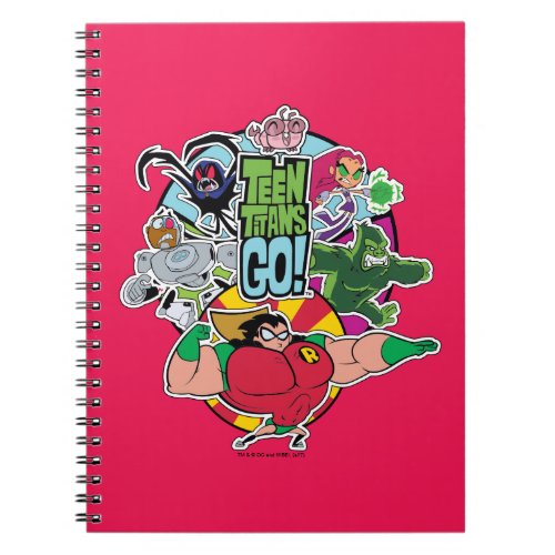 Teen Titans Go  Team Group Graphic Notebook