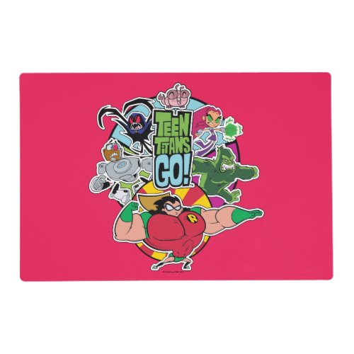 Teen Titans Go  Team Group Graphic Placemat