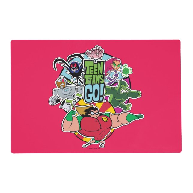 Teen Titans Go! | Team Group Graphic Placemat (Back)