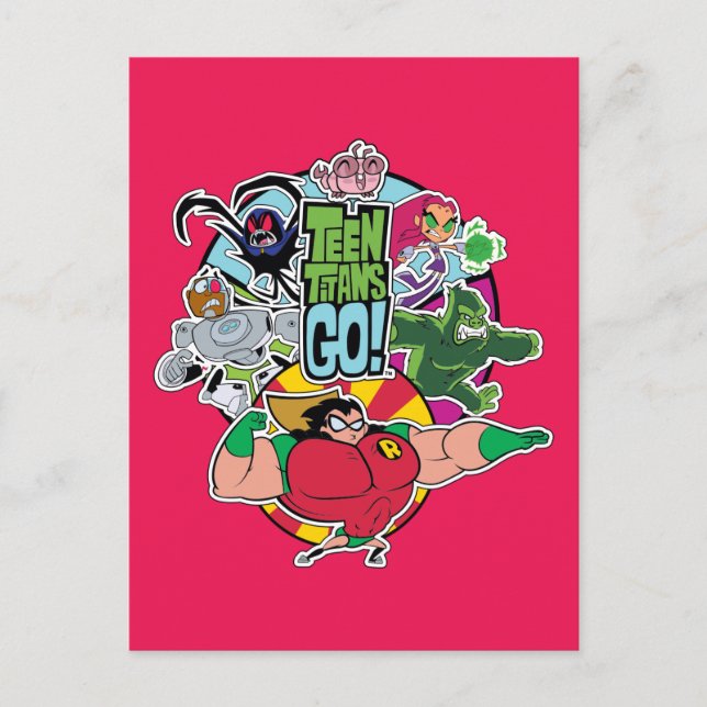 Teen Titans Go! | Team Group Graphic Postcard (Front)