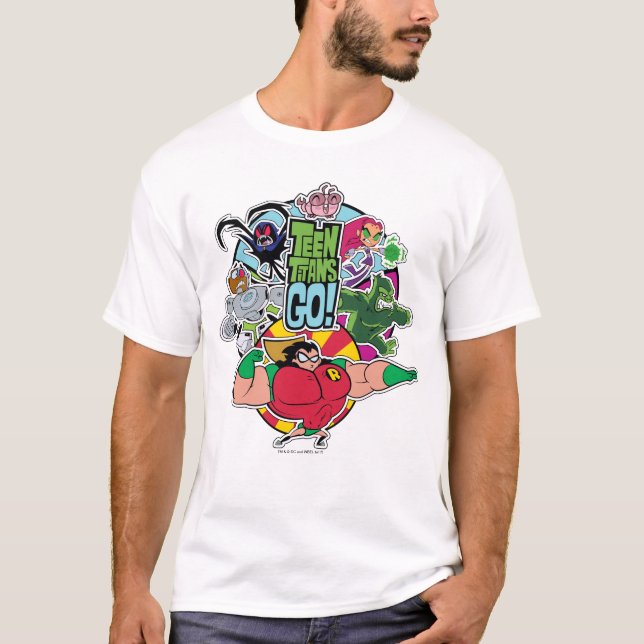 Teen Titans Go! | Team Group Graphic T-Shirt (Front)