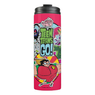 Teen Titans Go!   Team Group Graphic Thermal Tumbler