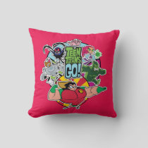 Teen Titans Go! | Team Group Graphic Throw Pillow