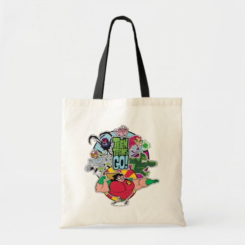 Teen Titans Go  Team Group Graphic Tote Bag