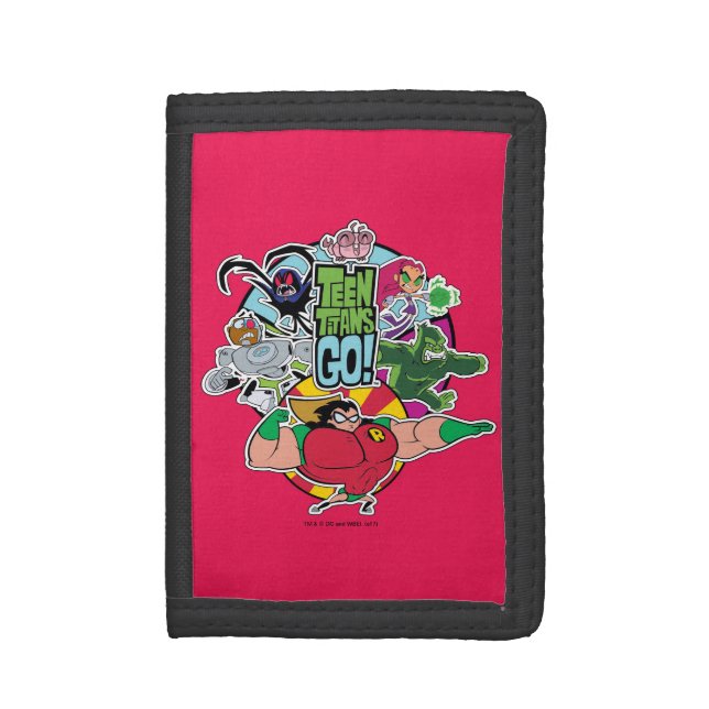 Teen Titans Go! | Team Group Graphic Trifold Wallet (Front Vertical)