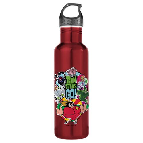 Teen Titans Go  Team Group Graphic Water Bottle