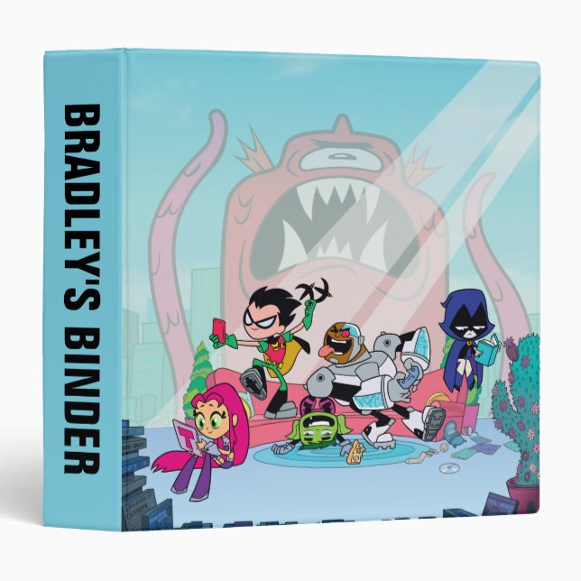 Teen Titans Go! | Tentacled Monster Approaches Binder (Front/Spine)