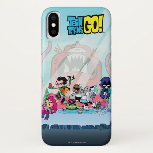 Teen Titans Go  Tentacled Monster Approaches iPhone X Case