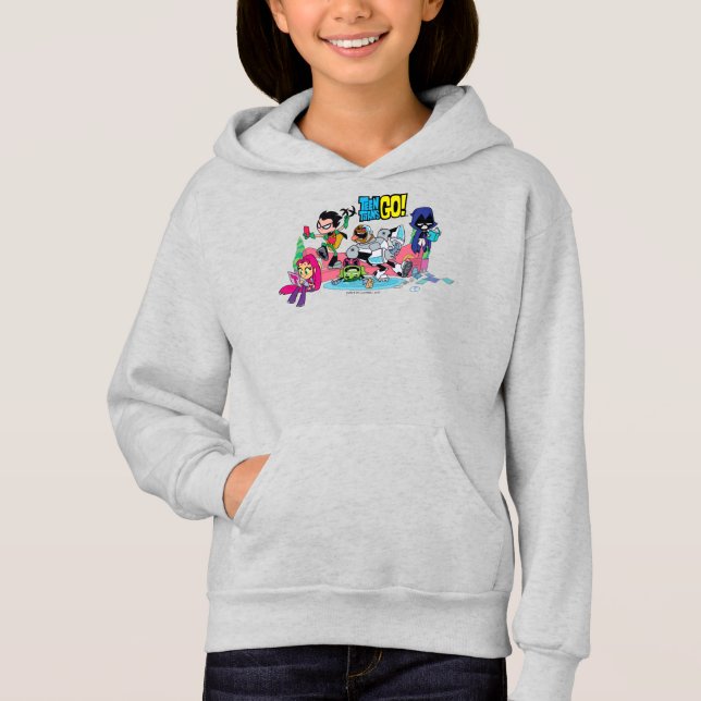 Teen Titans Go! | Tentacled Monster Approaches Hoodie (Front)
