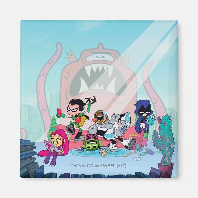 Teen Titans Go! | Tentacled Monster Approaches Magnet (Front)