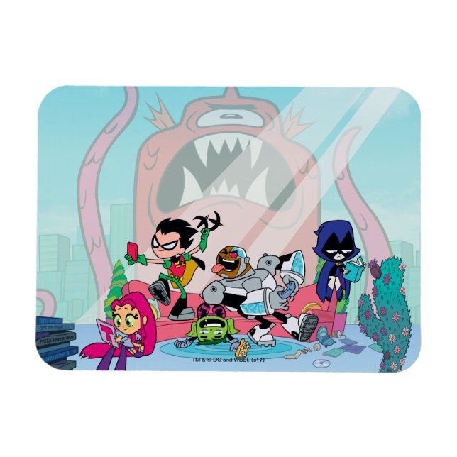 Teen Titans Go! | Tentacled Monster Approaches Magnet (Horizontal)