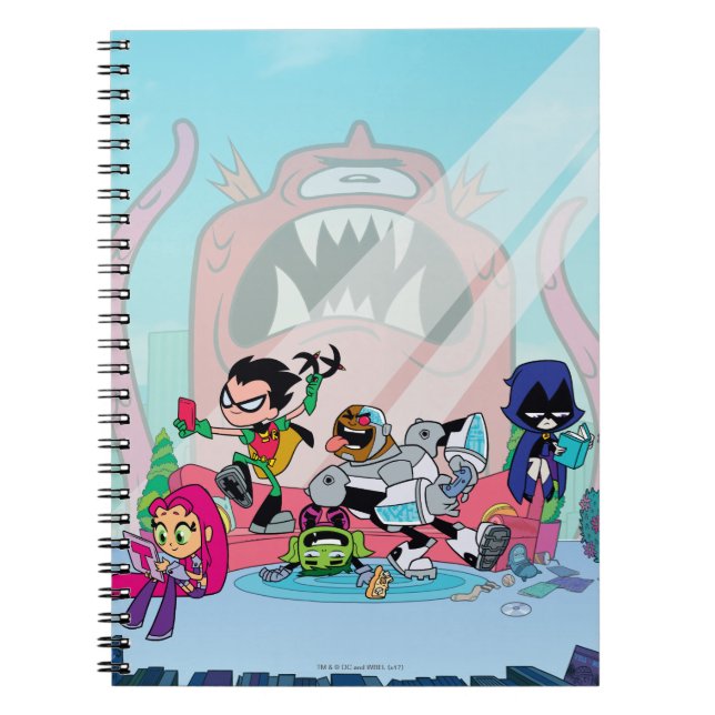 Teen Titans Go! | Tentacled Monster Approaches Notebook (Front)