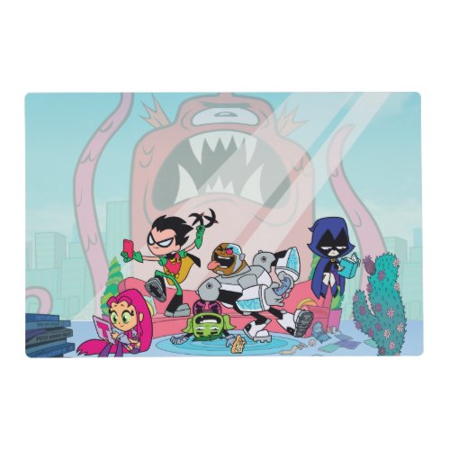 Teen Titans Go  Tentacled Monster Approaches Placemat