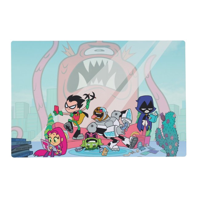 Teen Titans Go! | Tentacled Monster Approaches Placemat (Front)