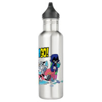 Teen Titans Go!, Bad Boy Robin, Cyborg, & BB Stainless Steel Water Bottle