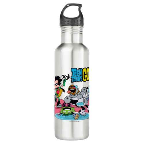 Teen Titans Go  Tentacled Monster Approaches Stainless Steel Water Bottle