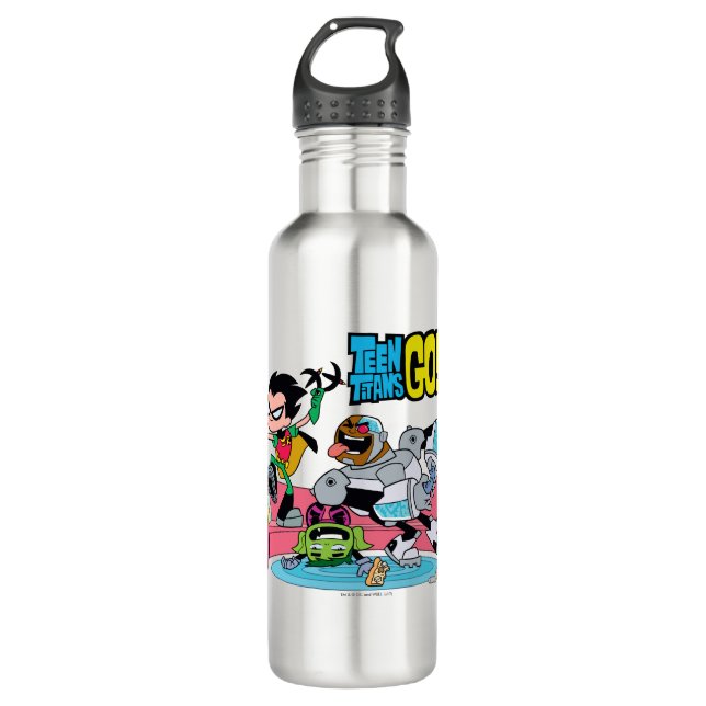 Teen Titans Go! | Tentacled Monster Approaches Stainless Steel Water Bottle (Front)