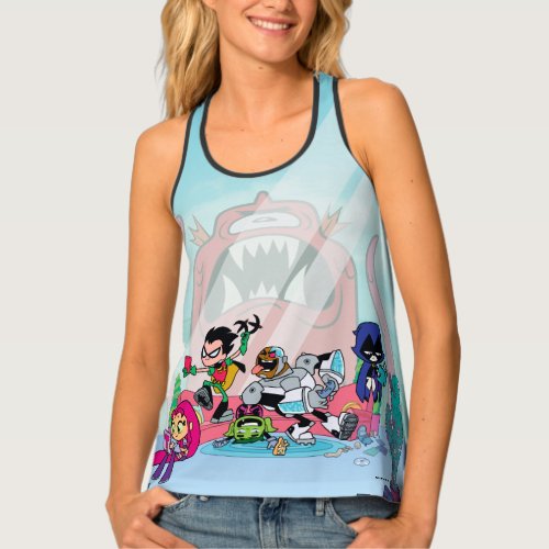 Teen Titans Go  Tentacled Monster Approaches Tank Top