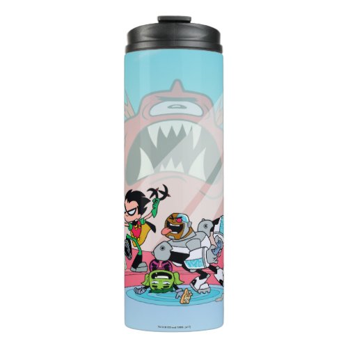 Teen Titans Go  Tentacled Monster Approaches Thermal Tumbler