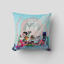 Teen Titans Go! | Tentacled Monster Approaches Throw Pillow