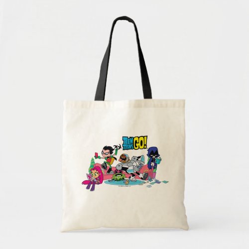 Teen Titans Go  Tentacled Monster Approaches Tote Bag