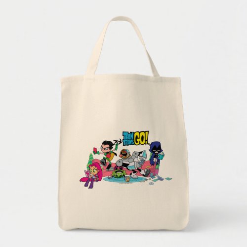 Teen Titans Go  Tentacled Monster Approaches Tote Bag