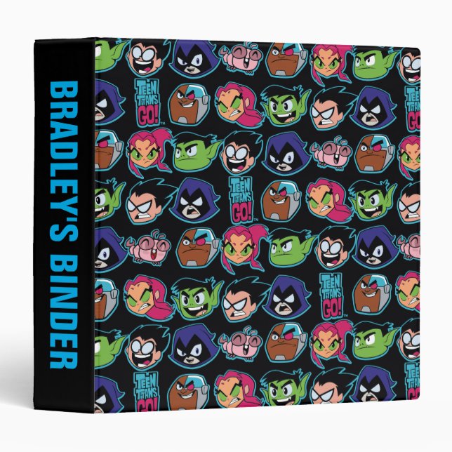 Teen Titans Go! | Titans Head Pattern Binder (Front/Spine)