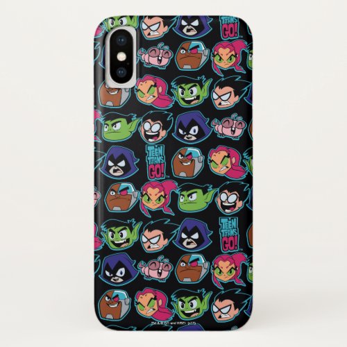 Teen Titans Go  Titans Head Pattern iPhone X Case