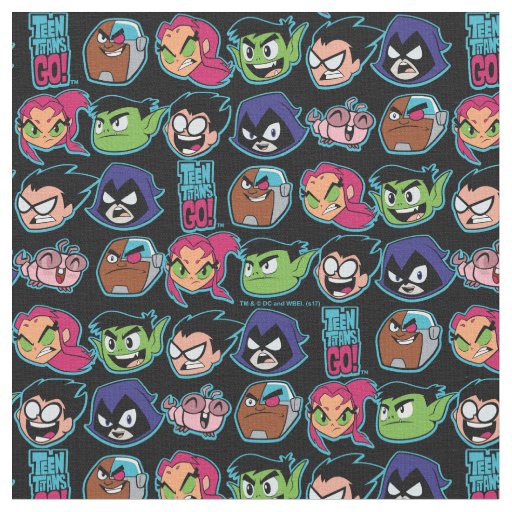 Teen Titans Go! | Titans Head Pattern Fabric
