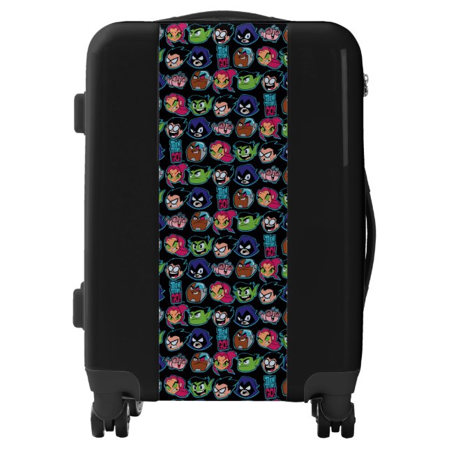 Teen Titans Go! | Titans Head Pattern Luggage (Front)