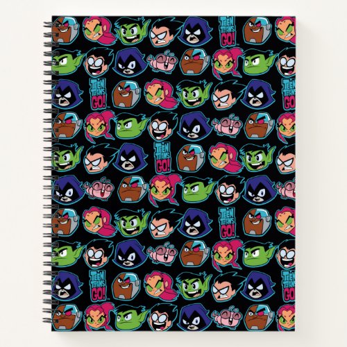 Teen Titans Go  Titans Head Pattern Notebook