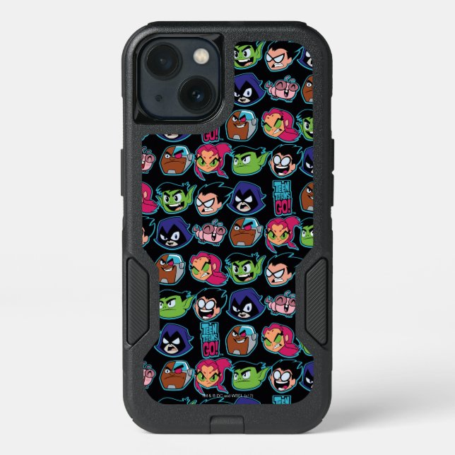 Teen Titans Go! | Titans Head Pattern Otterbox iPhone Case (Back)