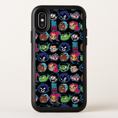 Teen Titans Go  Titans Head Pattern OtterBox Symmetry iPhone X Case
