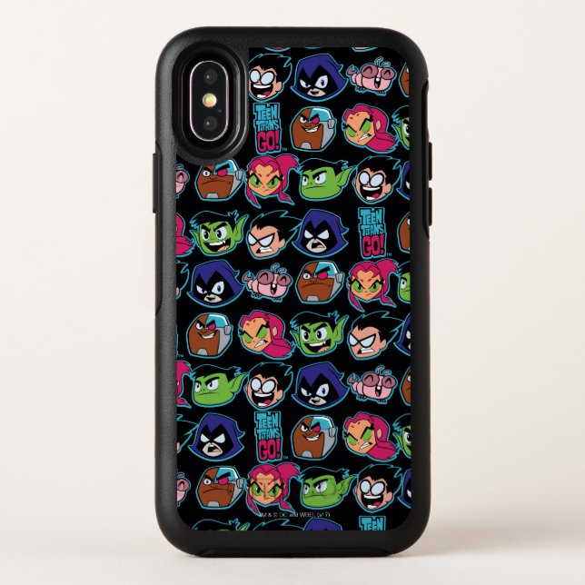 Teen Titans Go! | Titans Head Pattern Otterbox iPhone Case (Back)