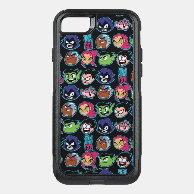 Teen Titans Go! | Titans Head Pattern Otterbox iPhone Case (Back)