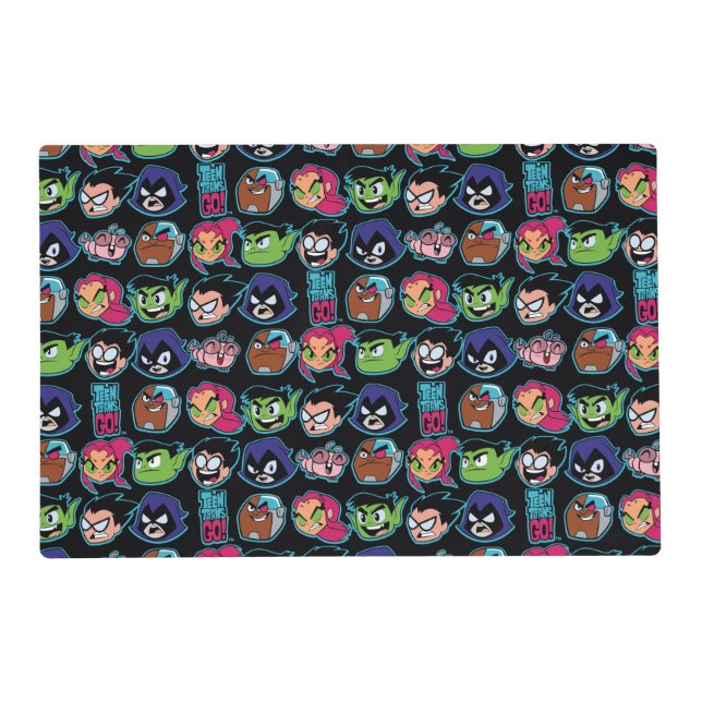 Teen Titans Go! | Titans Head Pattern Placemat (Front)