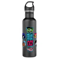 Teen Titans Go!, Titans Head Pattern Stainless Steel Water Bottle