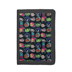 Teen Titans Go!   Titans Head Pattern Trifold Wallet