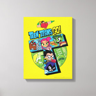Teen Titans Go! Titans Tower Collage Canvas Print