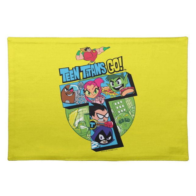 Teen Titans Go! | Titans Tower Collage Cloth Placemat (Front)