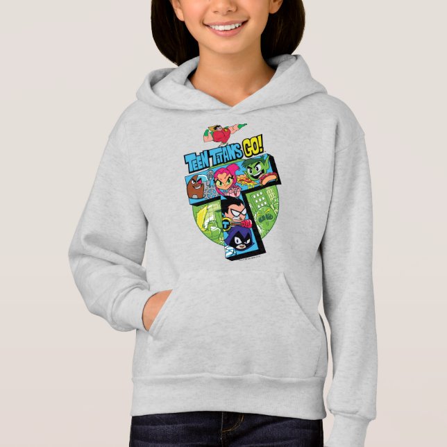 Teen Titans Go! | Titans Tower Collage Hoodie (Front)