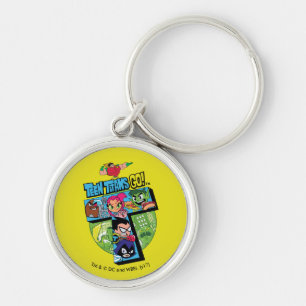 Teen Titans Go! Titans Tower Collage Keychain