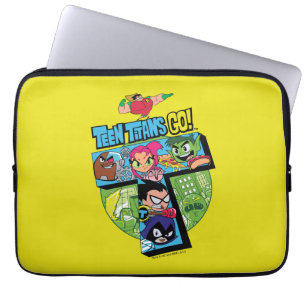 Teen Titans Go! Titans Tower Collage Laptop Sleeve