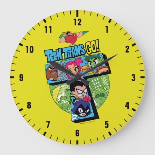 Teen Titans Go  Titans Tower Collage Large Clock