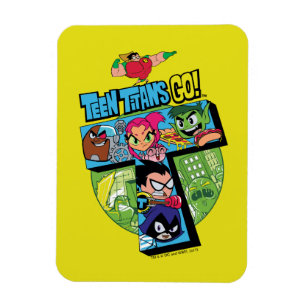 Teen Titans Go! Titans Tower Collage Magnet