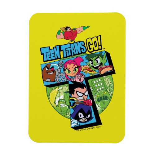 Teen Titans Go  Titans Tower Collage Magnet